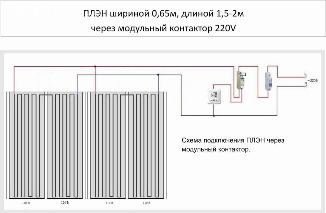 Схема подключения ПЛЭН